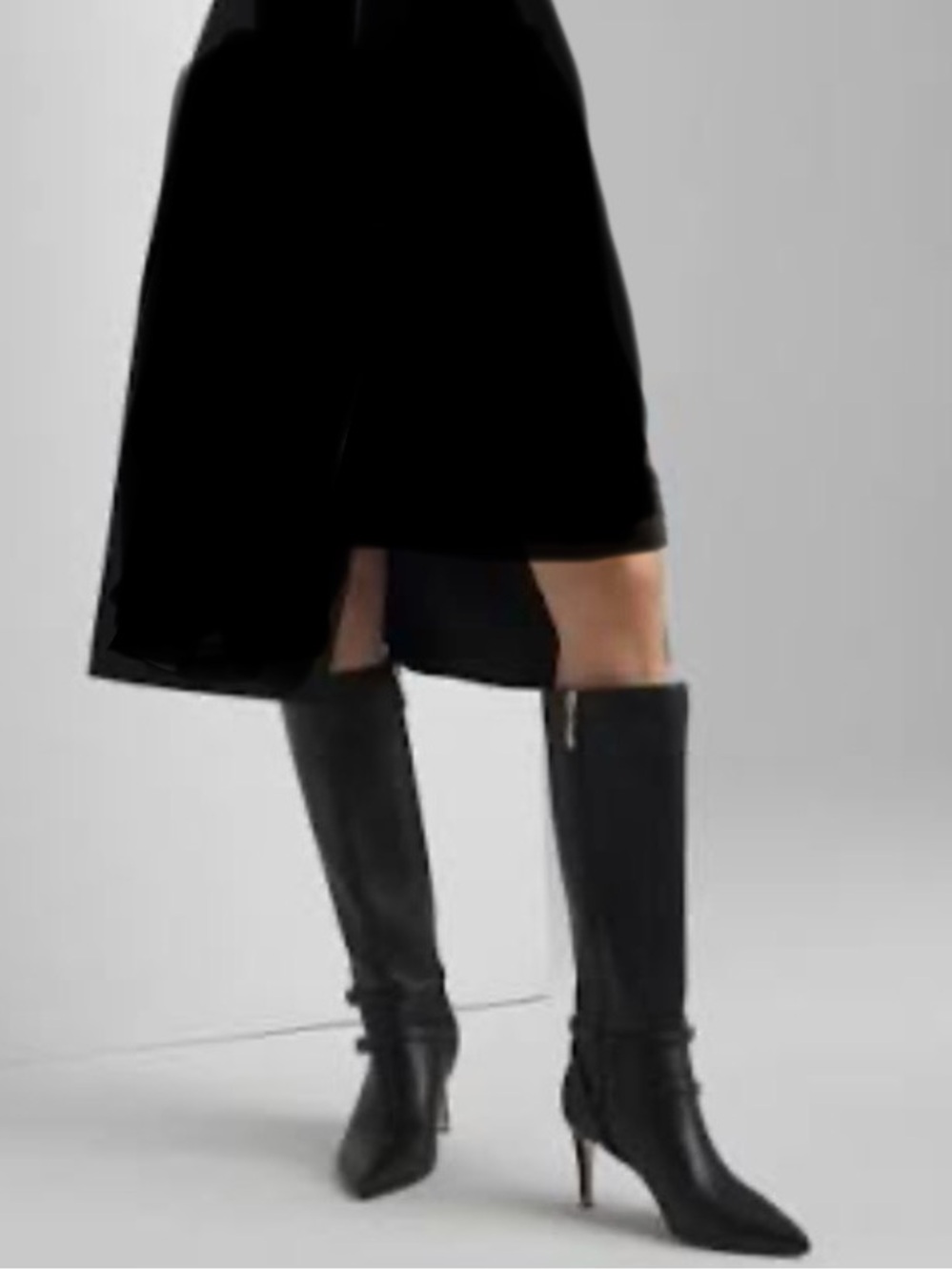 Worthington Black High-Low Skirt with Front Slit